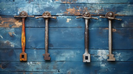 Vintage Metal Gate with Rusty Lock: A Timeless Antique Entrance Door Handle, generative AI