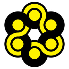 abstract circular logo simple and effective 