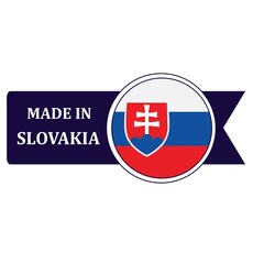 Fototapeta premium Made In Slovakia. Flag, banner icon, design, sticker