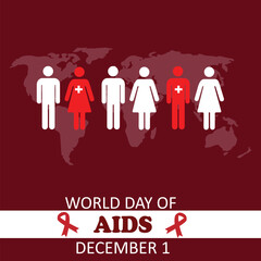 Stand Together Against HIV AIDS with Our World AIDS Day Vector