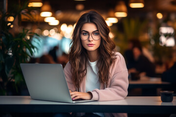 Frau im Cafe, Generative AI