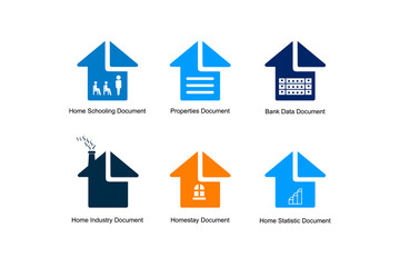 Symbol of a house and something for the document house. In icon form.