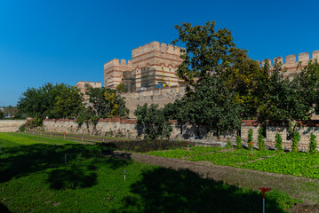 Fototapeta na wymiar Yedikule Bostani, Walls and Gardens Fatih Istanbul. historical ancient Istanbul