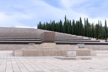 Polazzo, Italy - January 23 2023 - Sacrario Militare di Redipuglia (Place of remembrance)