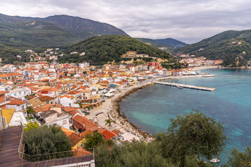 Panagia, Greece - 30 january 2023 - View over the bay of town