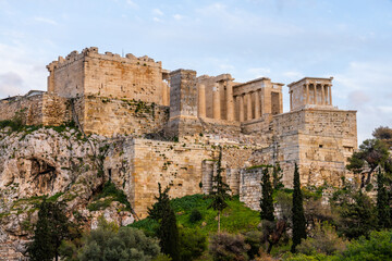 Athens, Greece - 3 March 2023 -City view of the Pantheon site in the center of Athens