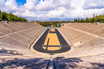 Athens, Greece - 5 March 2023 -Overview of the loympice stadium of Athens