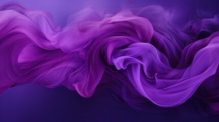 Abstract flying purple smoke isolated background. AI generated image