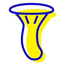 きのこ、エリンギを表す2色スタイルのアイコン