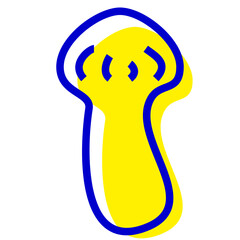 きのこ、まつたけを表す2色スタイルのアイコン