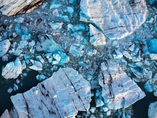 Vista aérea laguna glaciar © David