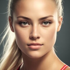 Fototapeta premium Woman Athlete for Gym and Fitness Centre - Empowering Sports Advertisement