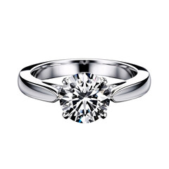 Luxuriöses Schmuckstück, wertvoller Ring als Ergebnis bester Juwelierarbeit. Isoliert vor transparentem Hintergrund.