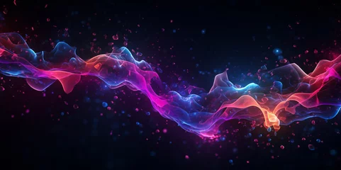 Fotobehang Abstract neon color wave background color rhythm background color wave background colorful smoke background liquid color paint background fluid color paint background © HugePNG