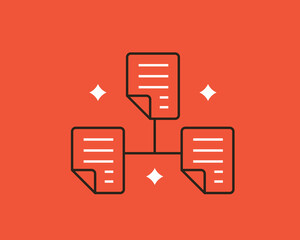 Geometric documents  illustration in flat style design. Vector illustration. 