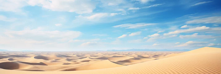 Foto op Plexiglas Abstract Desert with blue sky desert background desert with sky background Desert dunes background desert landscape background desert landscape wallpaper desert banner © HugePNG