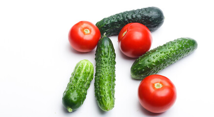 tomatoes and cucumbers