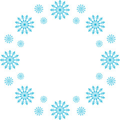 Winter Snowflake Circle Frame