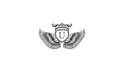 Luxury Eagle wings Logo U