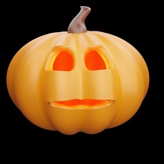 halloween jack o lantern, 3d illustration of Happy Halloween 
