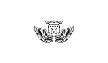 Obraz premium Luxury Eagle wings Logo M