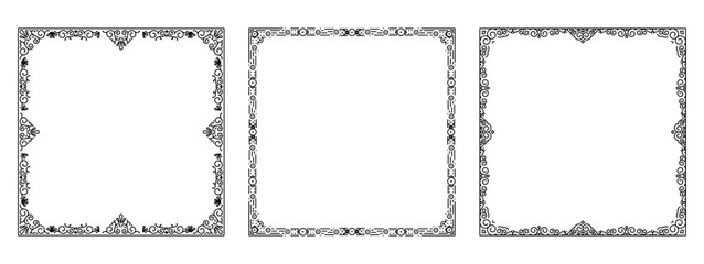 Decorative vintage frames set collection