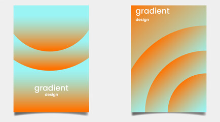 A4 Unique modern A4 abstract. Perfect for flyer, magazine, cover. Blue and orange gradients. Minimalist and modern gradient design.