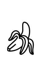 icono banana pelada
