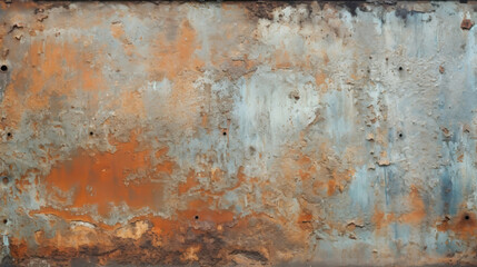 Background texture of an old iron surface with metal corrosion and rust.