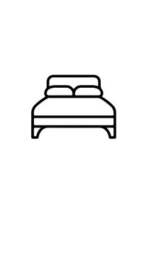 cama silueta icono 