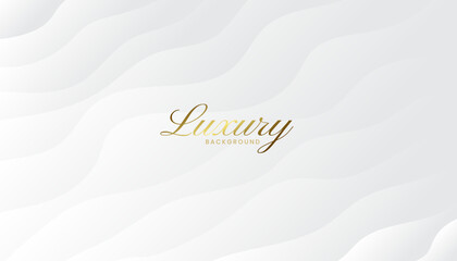 Abstract luxury white wave background. Vector illustration. Minimalist style concept.