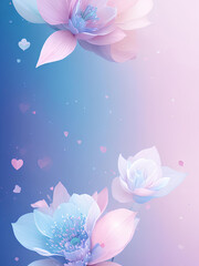 Fototapeta na wymiar Background with flowers in soft colors . AI