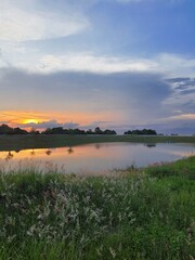 The sun is about to set in Thailand.
