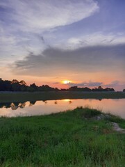 The sun is about to set in Thailand.