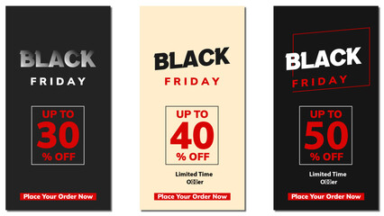 Black Friday Sale social media post for different paltforms that is fully editable and high res. Screen backdrop for mobile app in advertisements and also social media stories.