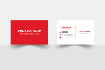 Simple and Clean Red and White Business Card Template A clean and professional business card design template, visiting card double sided business card  red business card inspiration.
