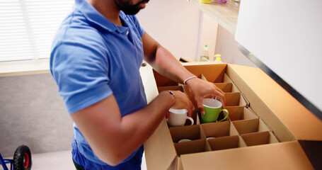 Packing Glasses At Home Apartment Room