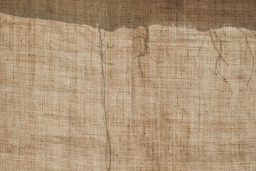 Hemp fabric canvas. Shot against the sun. Copy space.