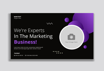 Video thumbnail and banner design for marketing business