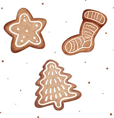 watercolor christmas cookies, sweet, dessert, snack, tasty,