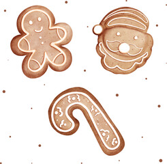 watercolor christmas cookies, sweet, dessert, snack, tasty,