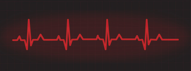 Cardiogram heart rate. ECG. Rhythm ona black background