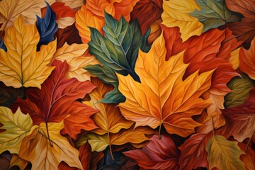 Autumn leaves background. Bright colors.