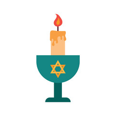 jewish candle illustration