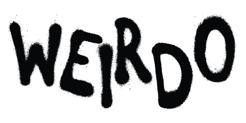 Isolated vector art of the word weirdo. transparent Print design for t shirts and merchandise. - obrazy, fototapety, plakaty