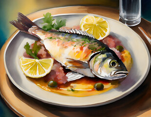 fish with lemon and herbs