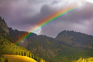 Bad Hindelang - Regenbogen - Oberjoch - Allgäu - Oktober