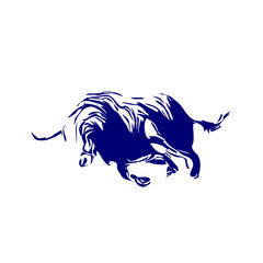 line sketch of a bull for elements of making logos and symbols as well as elements of advertisements and brochures