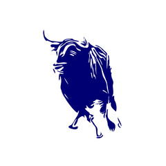 line sketch of a bull for elements of making logos and symbols as well as elements of advertisements and brochures