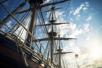 Obraz premium Tall Ship on Water